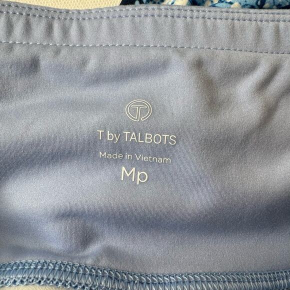 T by Talbots Womens Performance Interlock Leggings in Python Snake Blue Sz MP - Picture 7 of 13